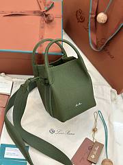 Loro Piana Micro Bale Bag Calfskin Leather Green 23x16x14cm - 1