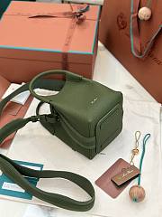 Loro Piana Micro Bale Bag Calfskin Leather Green 23x16x14cm - 3