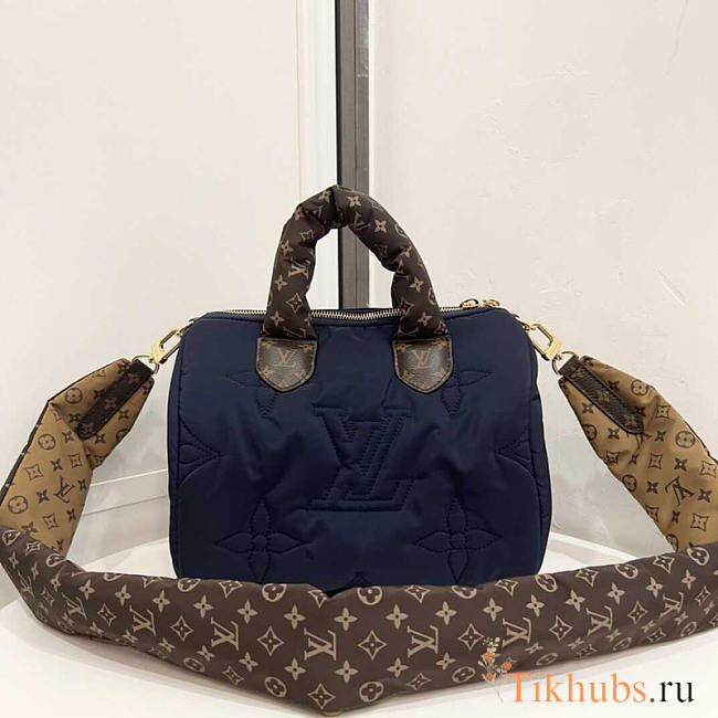 Louis Vuitton LV Speedy 25 Pillow Verde Navy Blue 25x19x15cm - 1