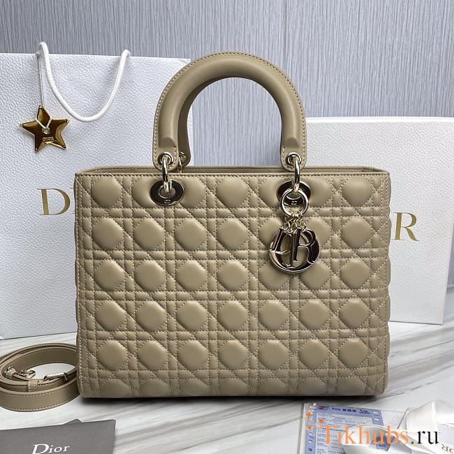 Dior Lady Large Beige 32 x 25 x 11 cm - 1