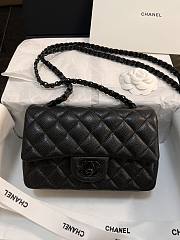 Chanel Small Flap Bag Black Caviar Black HW 20cm - 1