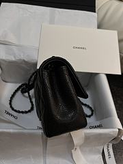 Chanel Small Flap Bag Black Caviar Black HW 20cm - 2