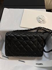 Chanel Small Flap Bag Black Caviar Black HW 20cm - 3