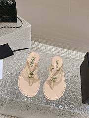 Chanel Beige Footbed Sandals - 5