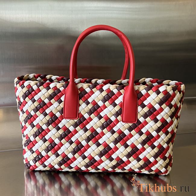 Bottega Veneta Padded Intreccio East-West Red Tote Bag 37x17x23cm - 1