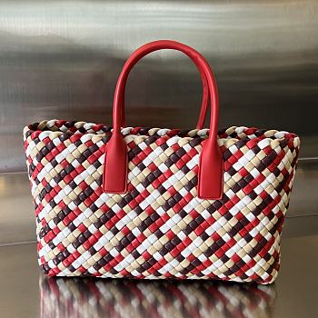 Bottega Veneta Padded Intreccio East-West Red Tote Bag 37x17x23cm