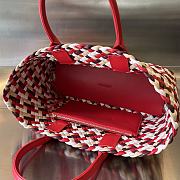 Bottega Veneta Padded Intreccio East-West Red Tote Bag 37x17x23cm - 4