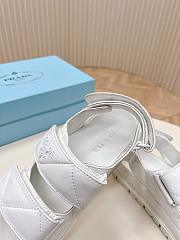 Prada Padded Nappa Leather Sandals White - 4