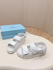 Prada Padded Nappa Leather Sandals White - 3