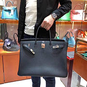 Hermes Birkin Bag 40 Black Silver Togo 40cm - 5