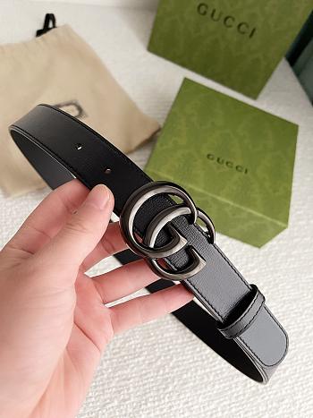 Gucci Black Belt 3cm