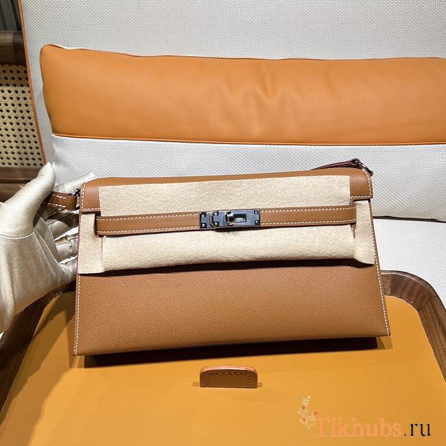 Hermes Kelly Alan Brown Silver 26cm - 1