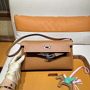 Hermes Kelly Alan Brown Silver 26cm - 4