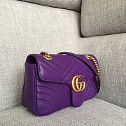 Gucci Marmont Shoulder Bag Purple 26x7x15cm - 6