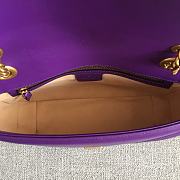 Gucci Marmont Shoulder Bag Purple 26x7x15cm - 2