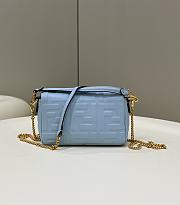 Fendi Baguette Mini Blue Nappa Leather Bag 20x13x5cm - 4