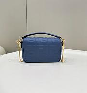 Fendi Baguette Mini Dark Blue Nappa Leather Bag 20x13x5cm - 4