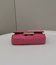 Fendi Baguette Mini Dark Pink Nappa Leather Bag 20x13x5cm - 5