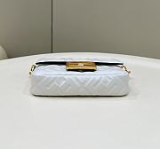 Fendi Baguette Mini White Nappa Leather Bag 20x13x5cm - 5