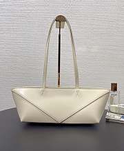 Loewe Cropped Puzzle Fold White Bag 39x13x12.5cm - 1