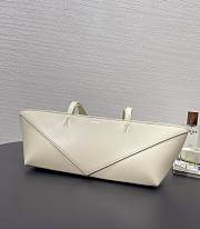 Loewe Cropped Puzzle Fold White Bag 39x13x12.5cm - 5