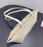 Loewe Cropped Puzzle Fold White Bag 39x13x12.5cm - 2