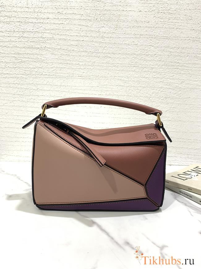 Loewe Puzzle Small Bag In Purple Caramel Blossom 24 x 16 x 10 cm - 1