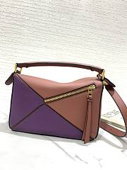 Loewe Puzzle Small Bag In Purple Caramel Blossom 24 x 16 x 10 cm - 2