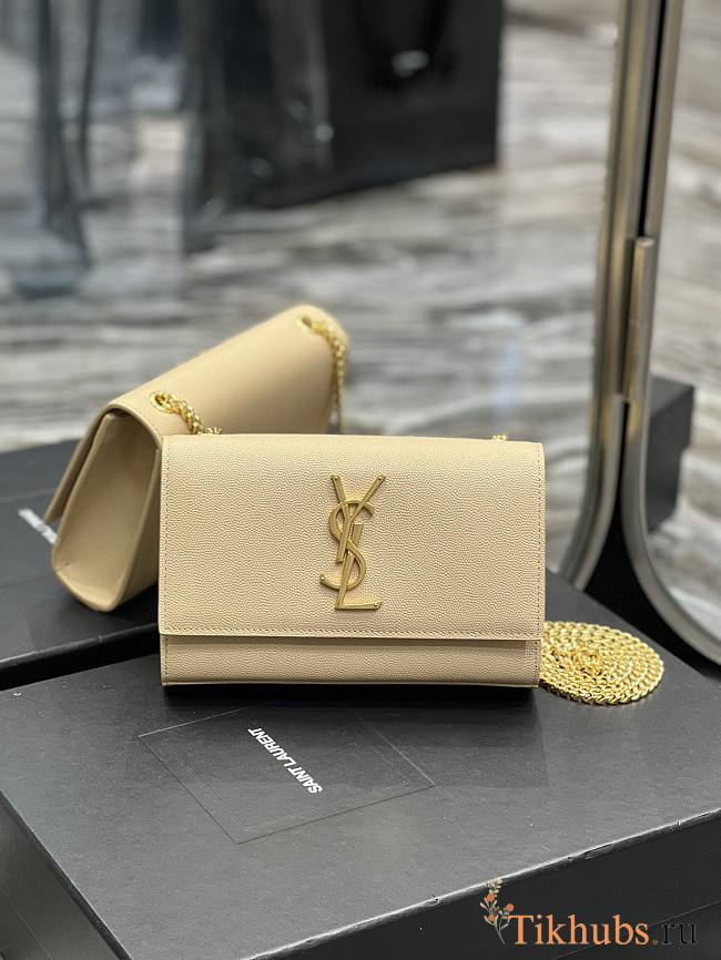 YSL Kate Beige Bag Gold 20cm - 1