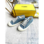 Fendi Domino Denim Low-tops Sneakers Blue - 5