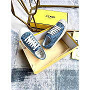 Fendi Domino Denim Low-tops Sneakers Blue - 2