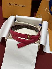 Louis Vuitton LV Pretty LV 20mm Reversible Belt Pink - 3