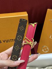 Louis Vuitton LV Pretty LV 20mm Reversible Belt Pink - 2