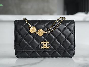 Chanel Wallet On Chain Black Gold 19cm