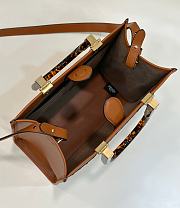 Fendi Sunshine Small Brown Leather Shopper 25.5x22.5x12cm - 2