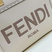 Fendi Sunshine Small White Leather Shopper 25.5x22.5x12cm - 5