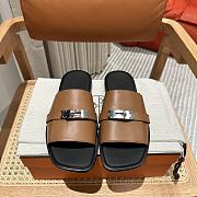 Hermes Giulia Sandal Black Brown Silver - 1