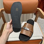 Hermes Giulia Sandal Black Brown Silver - 4