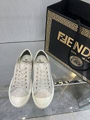 Fendi Fabric Low Top White Sneaker - 4