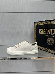 Fendi Fabric Low Top White Sneaker - 3