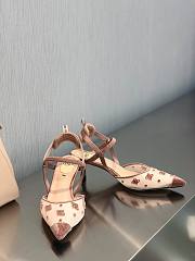 Fendi Colibri Lite Beige Mesh Slingback 5.5cm - 2