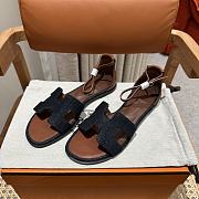 Hermes Santorini Denim Sandal - 4