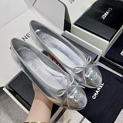 Chanel Ballerina Flat Silver - 1