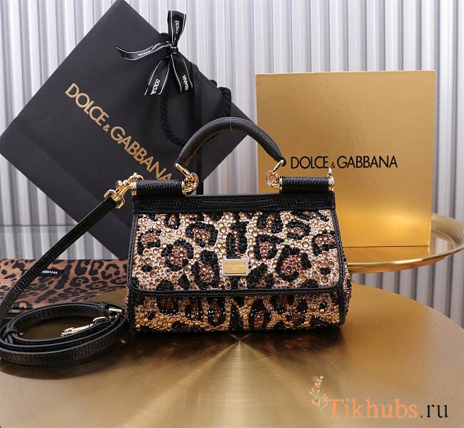 Dolce & Gabbana Black Small Sicily Handbag 18cm - 1