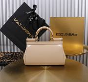 Dolce & Gabbana Beige Small Sicily Handbag Patent 18cm - 2