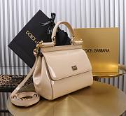 Dolce & Gabbana Beige Medium Sicily Handbag Patent 20cm - 2