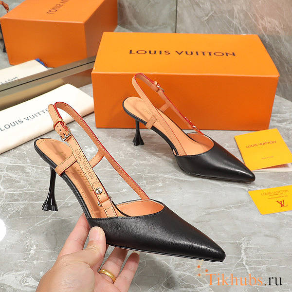 Louis Vuitton LV Blossom Slingback Pump Black 7.5cm - 1