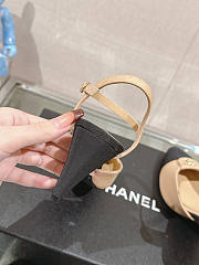 Chanel Beige Black Heel 7cm - 5