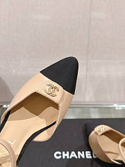 Chanel Beige Black Heel 7cm - 4