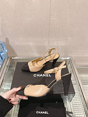 Chanel Beige Black Heel 7cm - 3